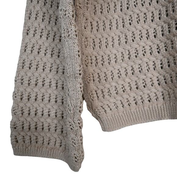 Design History Womens M Open Stitch V-Neck Sweater in Fawn NEW - Picture 7 of 11